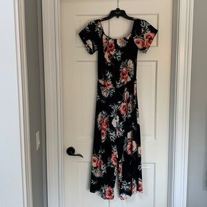 Hyped Unicorn Black Floral Pant/Jumpsuit